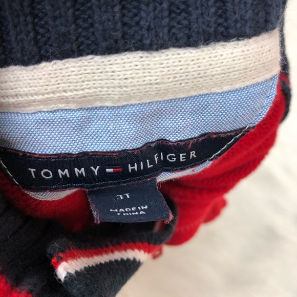 Tommy Hilfiger red sweater size 3T - Picture 6 of 7